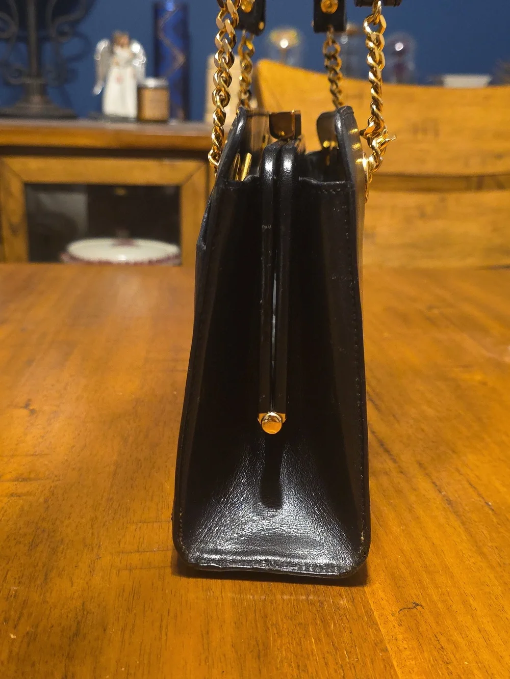 Bally Vintage Black Leather Chain Shoulder Bag - Picture 2 of 16